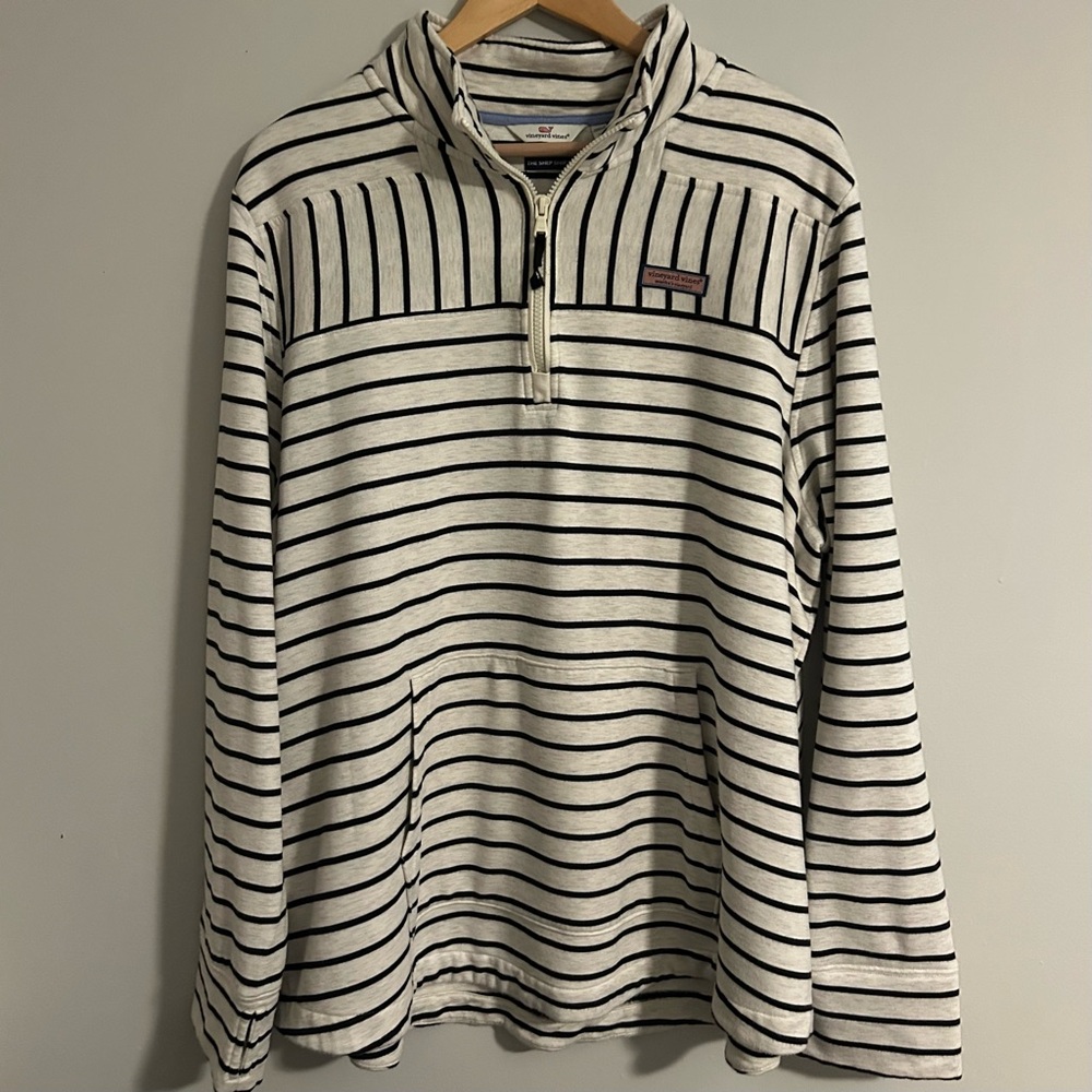Vineyard Vines Shep Shirt 2X Striped Quarter Zip Pullover
